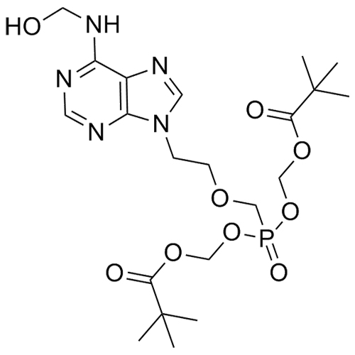 Picture of Adefovir Dipivoxyl Impurity I (Adefovir Dipivoxyl N6-Hydroxymethyl Impurity)