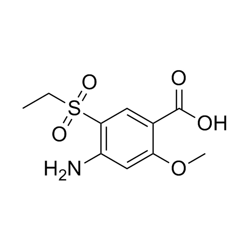 Picture of Amisulpride impurity (2-Methoxy-4-amino-5-ethylsulfonylbenzoic Acid)