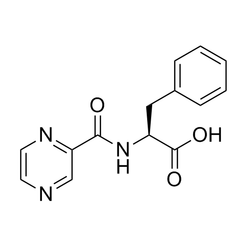Picture of Bortezomib Impurity ((S)-3-Phenyl-2-  (pyrazine-2-carbonylamino)  propanoic Acid)