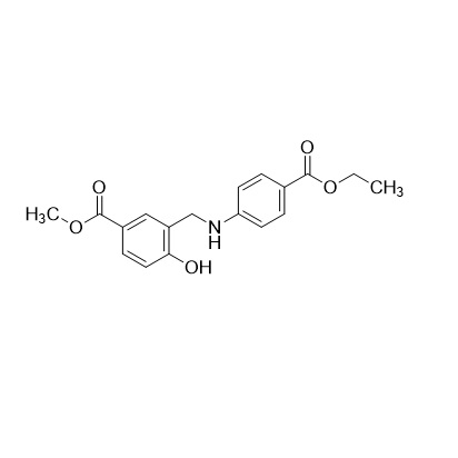 Picture of methyl 3-(((4-(ethoxycarbonyl)phenyl)amino)methyl)-4-hydroxybenzoate