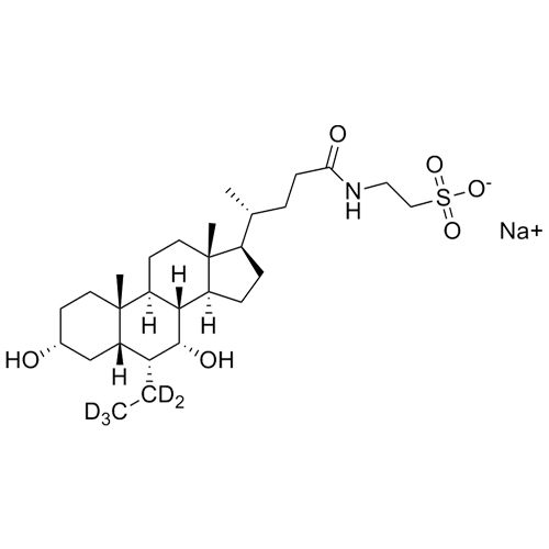 Picture of Tauro 6-Ethlchenodeoxycholic Acid-d5 Sodium Salt