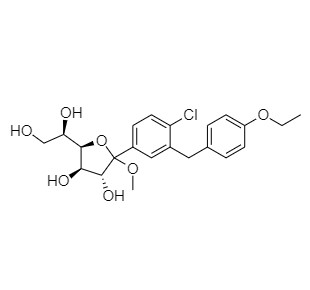 Picture of Dapagliflozin Methoxy Furanose Impurity