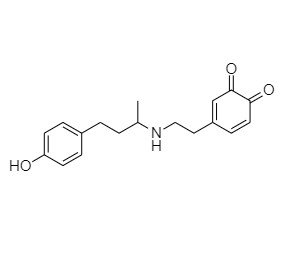 Picture of 4-[2-[[3-(4-Hydroxyphenyl)-1-methylpropyl]amino]ethyl]-3,5-cyclohexadiene-1,2-dione