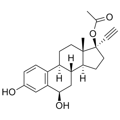 Picture of 6-beta hydroxy ethynyl Estradiol 17 acetate