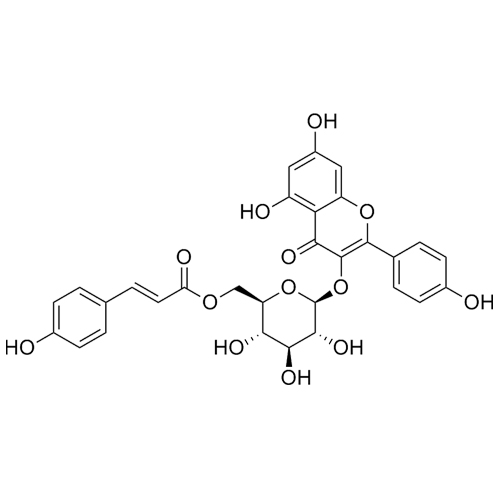 Picture of Kaempferol-3-O-(6''-O-p-Coumaroyl)Glucoside (Tiliroside)