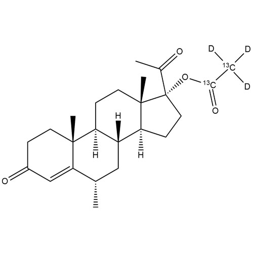 Picture of Medroxyprogesterone acetate-13C2-d3