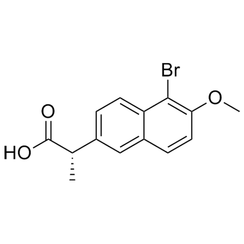 Picture of Naproxen EP Impurity C ((S)-5-Bromo Naproxen)