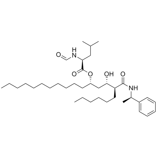 Picture of N-Formyl-L-leucine(1S)-1-[(2S,3S)-2-hydroxy-3-[(R)-1-phenylethylcarbomoyl)]nonyl]dodecyl Ester