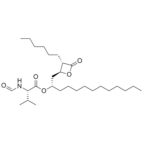 Picture of N-formyl-L-valine(S)-1-[(2S,3S)-3-hexyl-4-oxo-oxetan-2-ylmethyl]-dodecyl ester