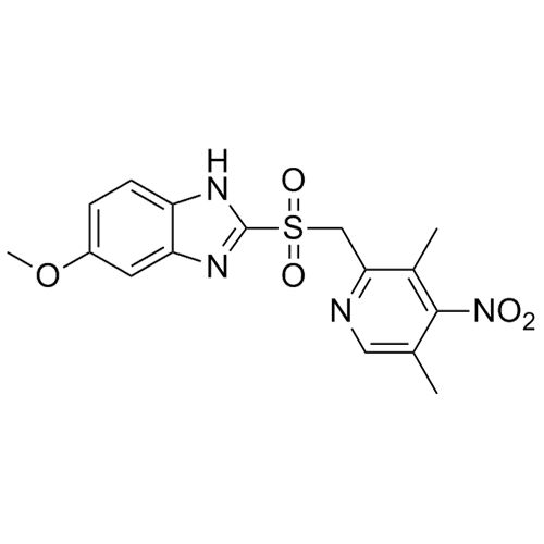 Picture of 4-Desmethoxy-4-nitro Omeprazole Sulfone