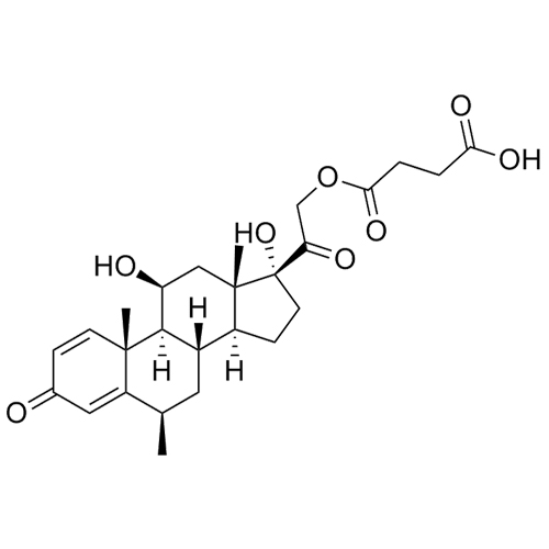 Picture of 6-beta-Methyl Isomer of Methylhydrocortisone 21-Hydrogen Succinate