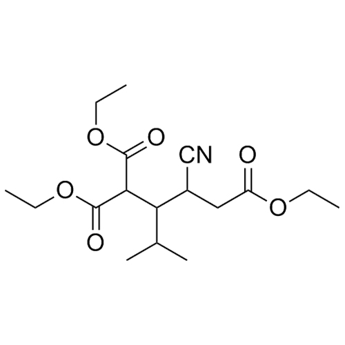 Picture of triethyl 3-cyano-2-isopropylbutane-1,1,4-tricarboxylate