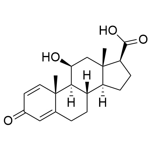Picture of 11β-Hydroxy-3-oxo-androsta-1,4-diene-17β-carboxylic Acid