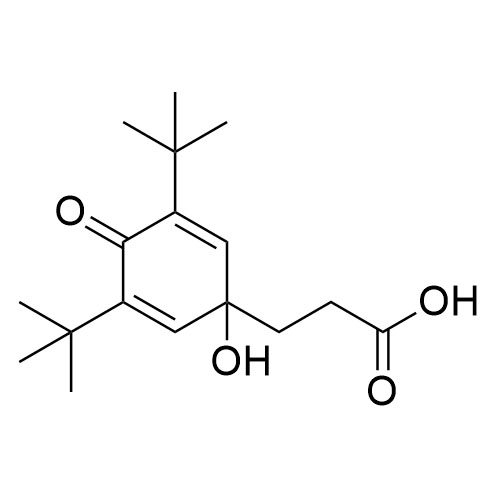 Picture of 3,5-Bis(1,1-dimethylethyl)-1-hydroxy-4-oxo-2,5-cyclohexadiene-1-propanoic Acid