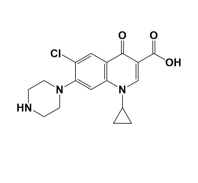 Picture of 6-Chloro-6-Defluoro Ciprofloxacin TFA salt