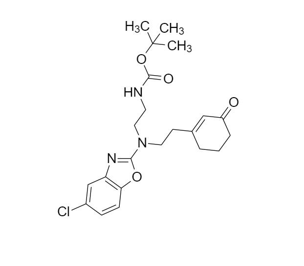 Picture of tert-butyl (2-((5-chlorobenzo[d]oxazol-2-yl)(2-(3-oxocyclohex-1-en-1-yl)ethyl)amino)ethyl)carbamate
