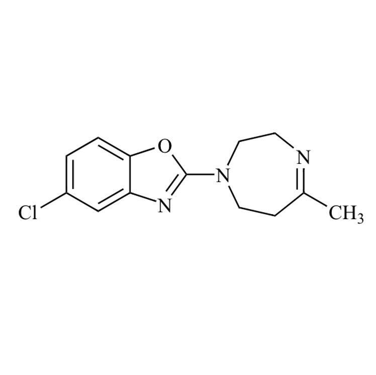 Picture of 5-chloro-2-(5-methyl-2,3,6,7-tetrahydro-1H-1,4-diazepin-1-yl)benzo[d]oxazole